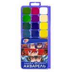 Краски акварельные - 24цв. "Аниме" без кисти пласт.уп. (Луч)