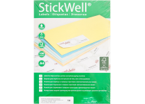 Лейбл - А4 100л. 14шт.(99.1х38.1) "StickWell" белый этикеток на листе  (APLI Россия)