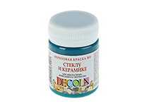 Краски д/рисования по стеклу и керамике акриловые - 50мл. бирюзовая "Декола" (Н.П.)
