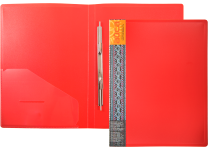 Папка с пружинами - А4 красный (237х20х307мм.) "Айса" с карманом толщина пластика 0.70мм. (Shantou Yuansheng Industry)