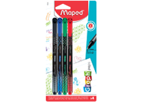 Линеры в наборе -  4цв. 0.4мм. "Graph Peps" в блистере (Maped)