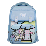 Рюкзак с эргономичной спинкой д/девочек голубой "Единорог" (AISA SCHOOL)