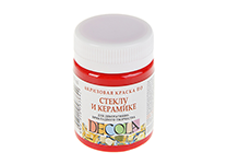 Краски д/рисования по стеклу и керамике акриловые - 50мл. красная "Декола" (Н.П.)