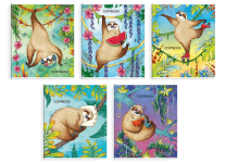 Тетрадь - А5  48л. клетка "Ленивцы" (Феникс)