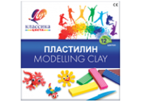 Пластилин - 12цв. "Классика" 240г. со стеком картон.уп. (Луч)