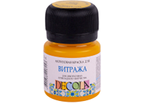 Краска акриловая д/витража - 20мл. желтая "Декола" (Н.П.)