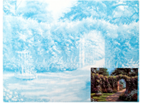 Холст на картоне с эскизом - 30х40 см "Пейзажи" №8 (Н.П.)