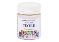 Краска д/ткани акриловая перламутровая - 50мл. белая перламутр "Декола" (Н.П.)