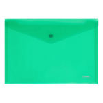 Папка с кнопкой - А4 прозрачный зеленый 180мкм. (Стамм)