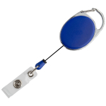 Брелок-ретрактор с вытяжной нитью синий в блистере защелкивающийся 70 см (Silwerhof)