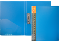 Папка с зажимом - А4 синий (237х20х307мм.) "Айса" с карманом толщина пластика 0.70мм. (Shantou Yuansheng Industry)