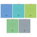 Тетрадь - А5  12л. линейка "Однотон Микс" син. (Академия)