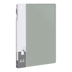 Папка с пружинами - А4 серый 0.7мм "Бюрократ" с внутренним карманом (Silwerhof)