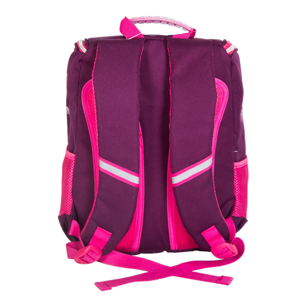Рюкзак ортопедический д/девочек 35х28х16 см. красно-фиолетовый (AISA SCHOOL)