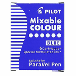 Капсулы в наборе -  6шт. синий "PARALLEL PEN" PILOT
