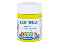 Краска акриловая - 50мл. лайм глянцевый "Декола" (Н.П.)