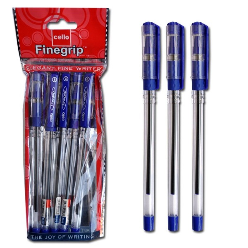 Ручка шариковая - синий стержень 0.7мм. "Cello Finegrip XS" (J&J Marketing)