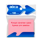 Бумага д/заметок - 51х76 100л. розовый с клеевым краем "Pastel" (Айса)