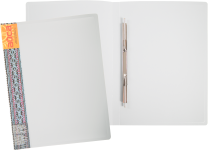 Папка с пружинами - А4 серый (237х20х307мм.) "Айса" с карманом толщина пластика 0.70мм. (Shantou Yuansheng Industry)