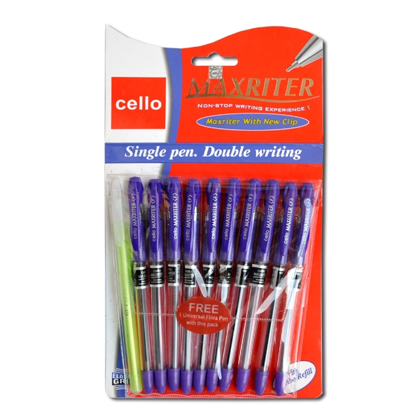 Ручка шариковая - синий стержень "Cello MAXRITER" (J&J Marketing)