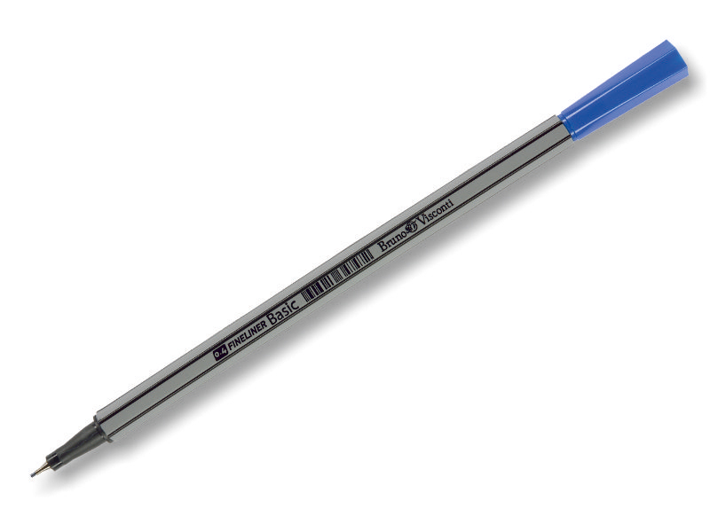 Ручка капиллярная - синяя 0.4мм. "BASIC" (Bruno Visconti)