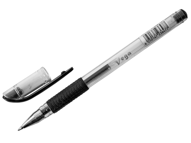 Ручка гелевая - чёрный стержень "Vega" (Silwerhof)