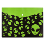 Папка с кнопкой - А4+ 330х235мм "НЛО" 1  отделение. (Феникс)