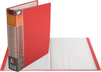 Папка с файлами - А4 100 красный (236х54х308мм.) "Айса" толщина пластика 0.80мм. файла 0.25мм. (Shantou Yuansheng Industry)