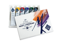 Краски масляные в наборе -  6цв. 46мл. "МК" (Н.П.)