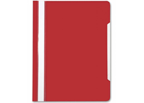 Скоросшиватель пластиковый - красный "Бюрократ" (Silwerhof)