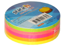 Бумага д/заметок - 67х67 250л. 5цв. неон. "Круг" (HOPAX)