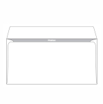Конверт - 114х229 белый 90гр. б/окна отрывная лента. внутренняя запечатка серая (BONG)