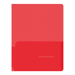 Папка-уголок - А4 красный 0.18мм. "Бюрократ" (Silwerhof)