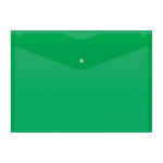 Папка с кнопкой - A4 зеленый 0.012мм "Бюрократ" Eco (Silwerhof)