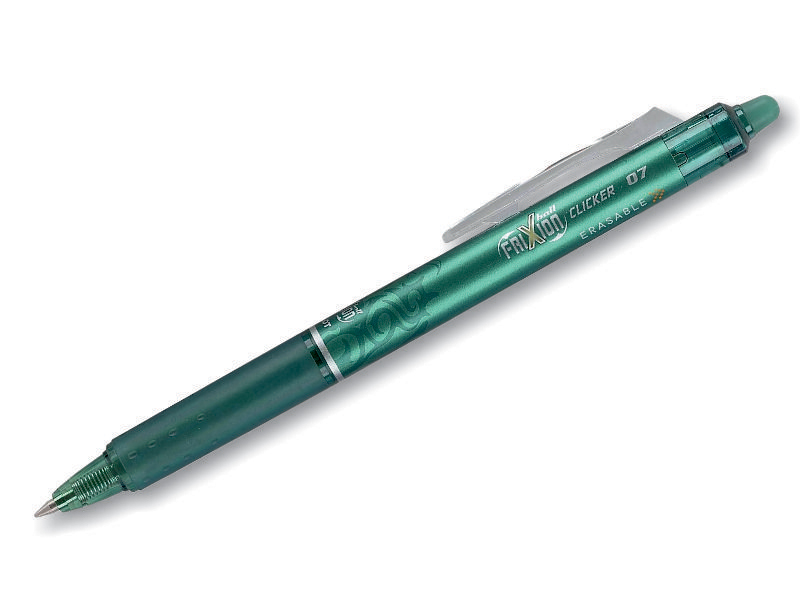 Ручка шариковая автоматическая - зеленый стержень 0.7мм "FRIXION BALL CLICKER" (PILOT)