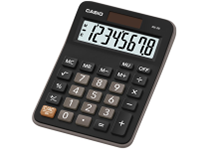 Калькулятор - 8раз. "CASIO" MX-8B-BK-W-EC черный (8 разрд.. 106.5 x 147 x 29 мм) (АК Цент)