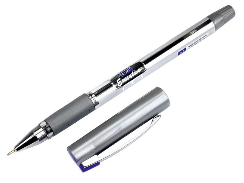 Ручка гелевая - синий/черный стержень "EXECUTIVE SHARPLINE" 0.55мм. + 1шт. стержень в полиэтиленовой упаковке (LINC)