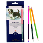 Карандаши в наборе цветные - 24цв. "TWINCOLOR" двухсторонний (Bruno Visconti)