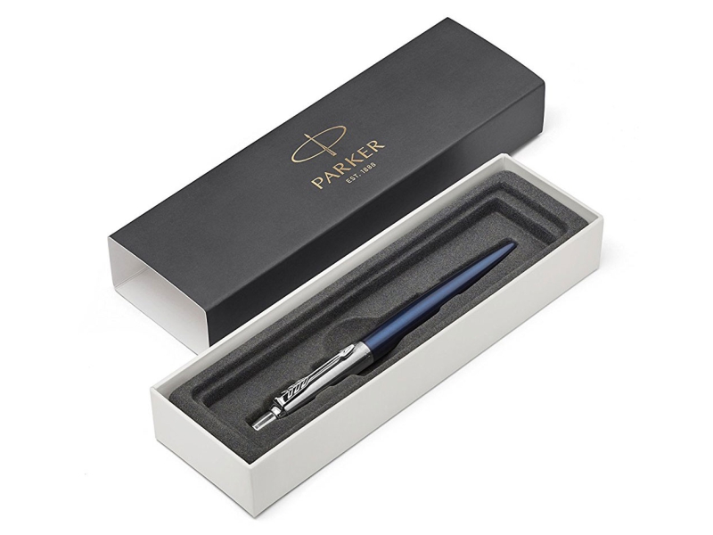 Ручка шариковая подарочная - синий стержень "Jotter Royal Blue CT" 1.0мм (PARKER)