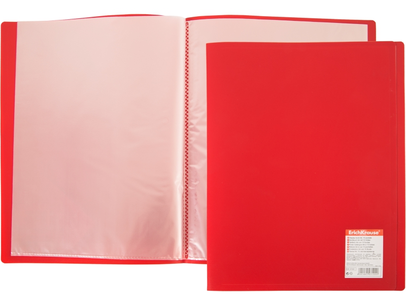 Папка с файлами - А4 10 красный "Standard" (ErichKrause)