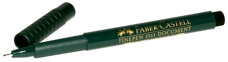 Ручка капиллярная - черный"Fineren 1511" (Faber Castell)