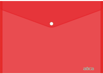 Папка с кнопкой - A4 прозрачно красный (234х310мм.) "Айса" толщина пластика 0.15мм. (Shantou Yuansheng Industry)