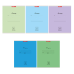 Тетрадь - А5  12л. линейка "Однотонные Микс" (Академия)