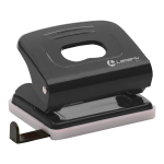 Дырокол - 20л. черный "Lamark. Mettallic" с линейкой (ФинСиб)