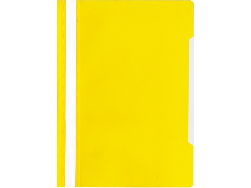 Скоросшиватель пластиковый - желтый "Бюрократ" (Silwerhof)