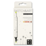 Скетчмаркеры перманентные в наборе -  6цв. "SKETCH&ART. Терракота" двусторонние в картонной упаковке (BrunoVisconti)