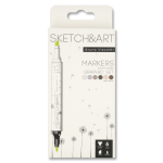 Скетчмаркеры перманентные в наборе -  6цв. "SKETCH&ART. Графика" двусторонние в картонной упаковке (BrunoVisconti)