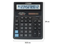Калькулятор - 12раз. "CITIZEN" SDC-888T/II  черный (2 пит.. 2 пам.. 158 x 203 x 31 мм) (CBM)