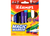 Фломастеры -  8цв. "Luxor Magic Markers" меняющие цвет Волшебник