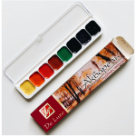 Краски акварельные -  8цв. "Люкс" без кисти картон.уп. (Луч)